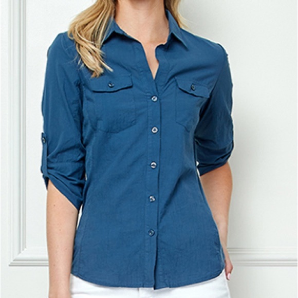 CiSono ribbed cage button down shirt - Picture 2 of 2